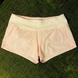 Lululemon classic running shorts, light pink, size 8